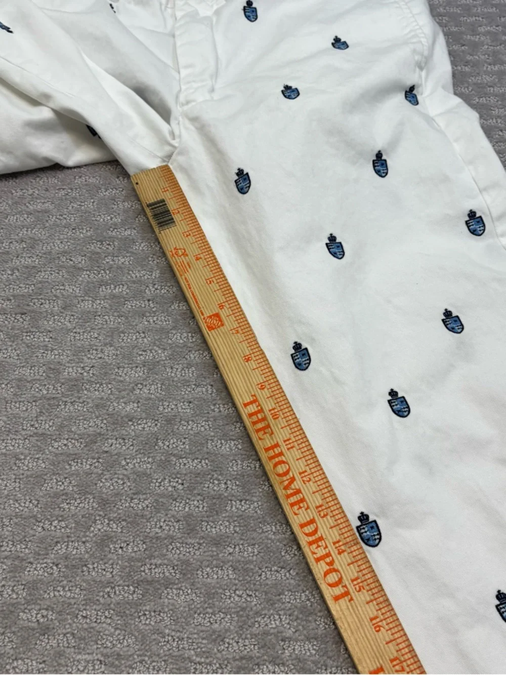 Polo Ralph‎ Lauren Straight Fit Chino Pants Embroidered Shields 32 X 30 White